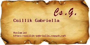 Csillik Gabriella névjegykártya