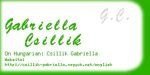 gabriella csillik business card